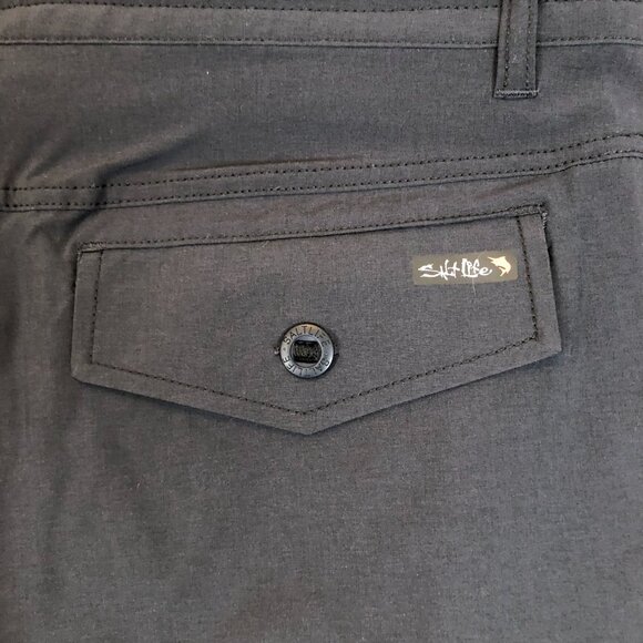 Salt Life Mens Pants 36x32 Black Utility Relaxed Fit Fishing Camping - Picture 9 of 12